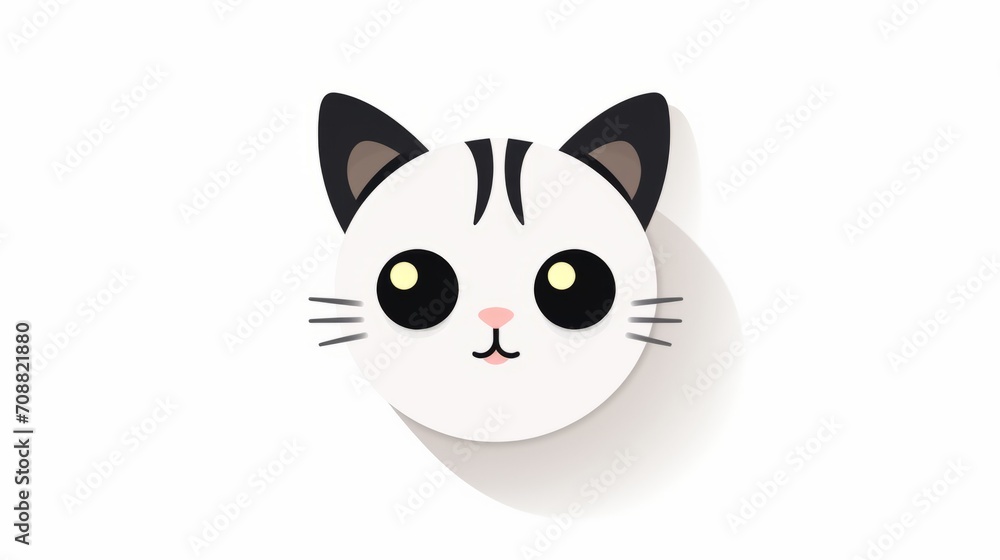 Fototapeta premium Cat Face in Round Frame