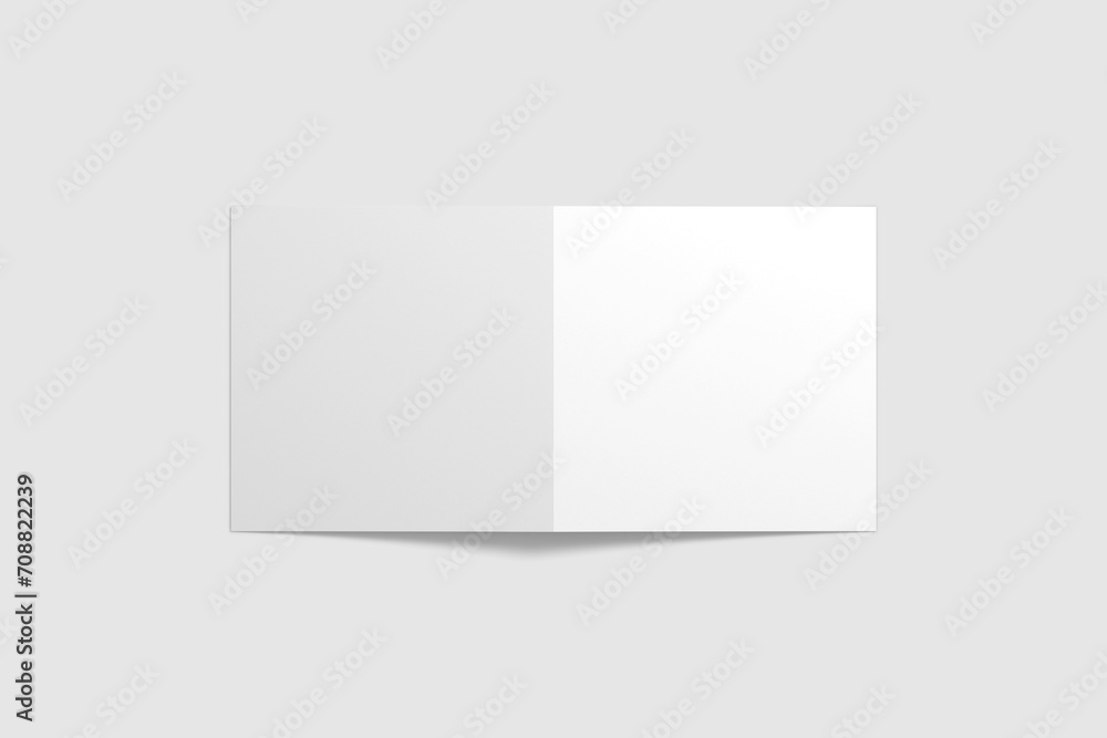 Square Bifold Brochure Mockup 3d Rendering Square Bifold Brochure Mockup 3d Rendering