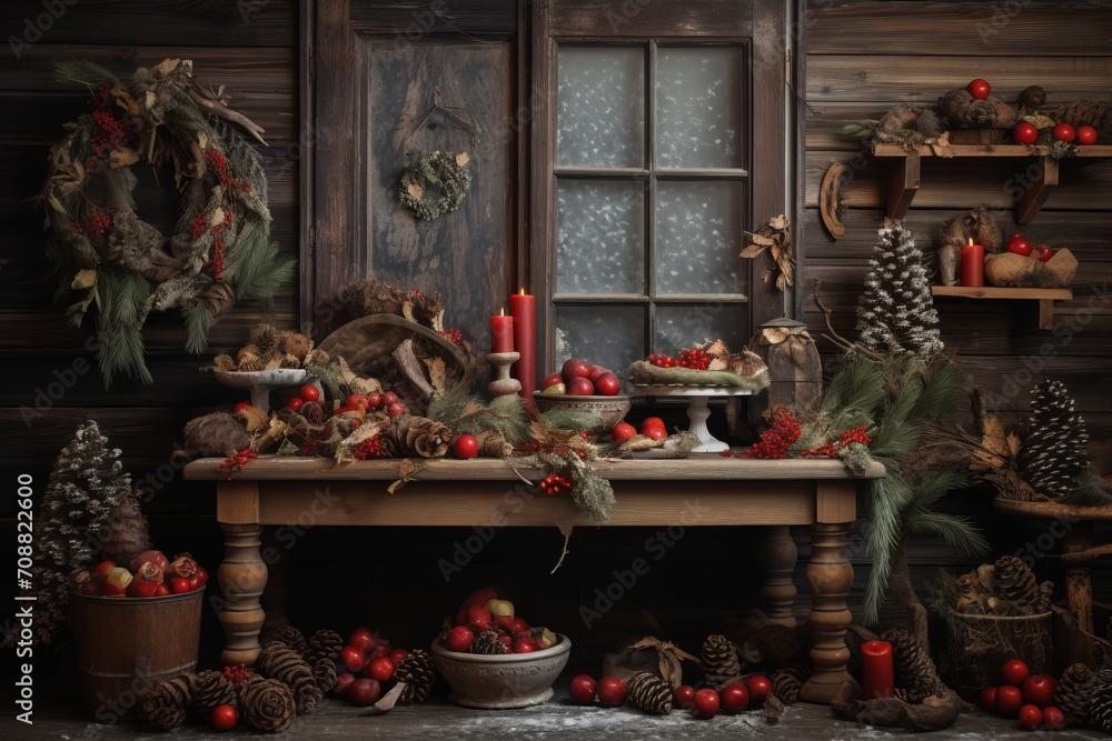 Charming and rustic holiday decorations