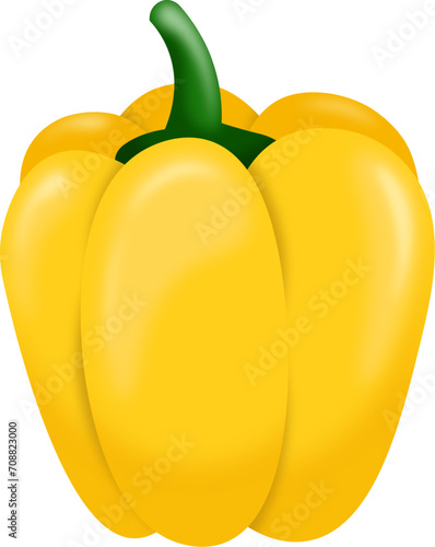 yellow bell pepper isolated