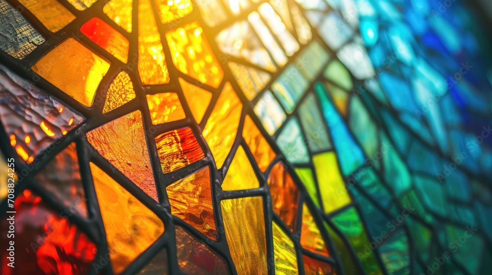Stained glass window background with colorful abstract. Stained glass window background with colorful abstract.