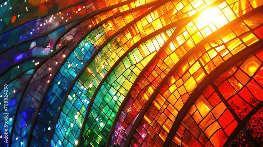Stained glass window background with colorful abstract. Stained glass window background with colorful abstract.
