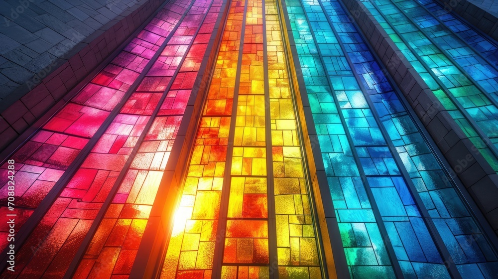 Stained glass window background with colorful abstract. Stained glass window background with colorful abstract.
