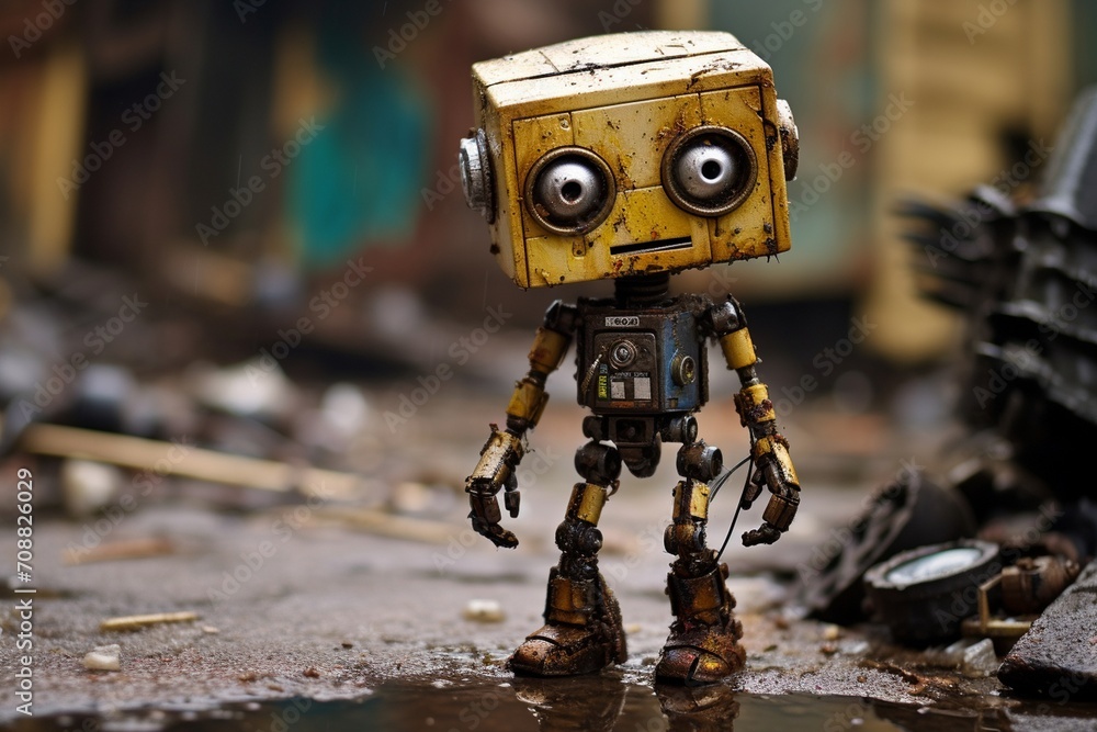 A toy robot lost in the ruins of the Chernobyl exclusion zone A toy robot lost in the ruins of the Chernobyl exclusion zone