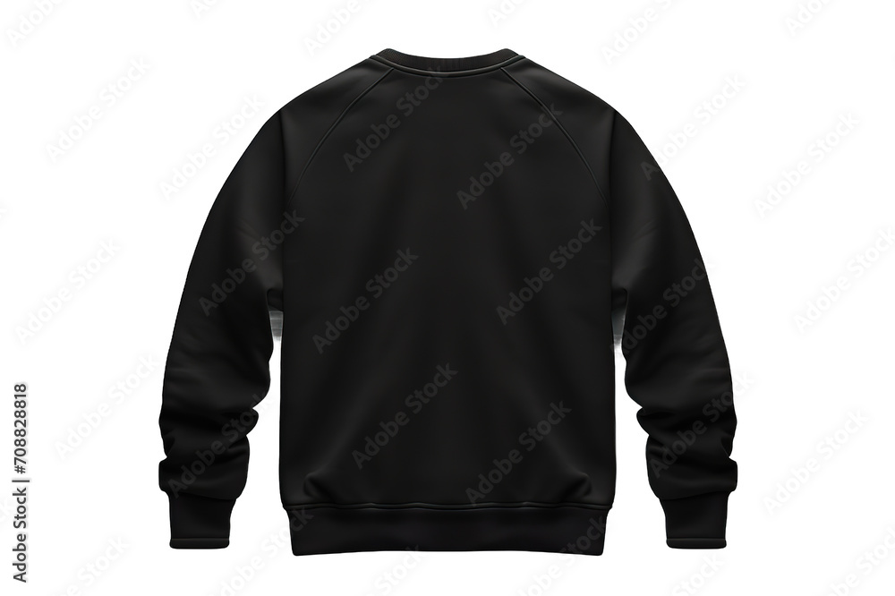 Stylish black sweater, top view isolated on a Transparent background. Generative AI Stylish black sweater, top view isolated on a Transparent background. Generative AI