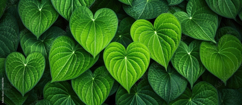 Slovakian plant with heart-shaped green leaves in nature or garden.