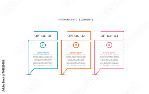 Steps infographics business colorful elements design