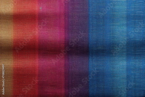 Group of multi colors satin, linen textiles, jeans fabric curves wave lines background texture for web design , banner , business concept. Generative AI