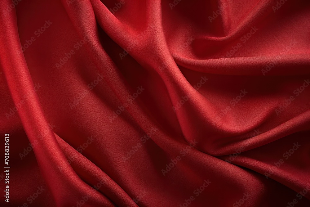 Red satin, linen textiles, jeans fabric curves wave lines background texture for web design , banner , business concept. Generative AI Red satin, linen textiles, jeans fabric curves wave lines background texture for web design , banner , business concept. Generative AI