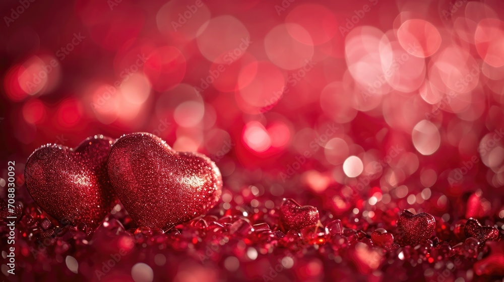 red heart shape valentine background