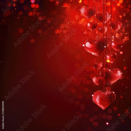 red heart shape valentine background