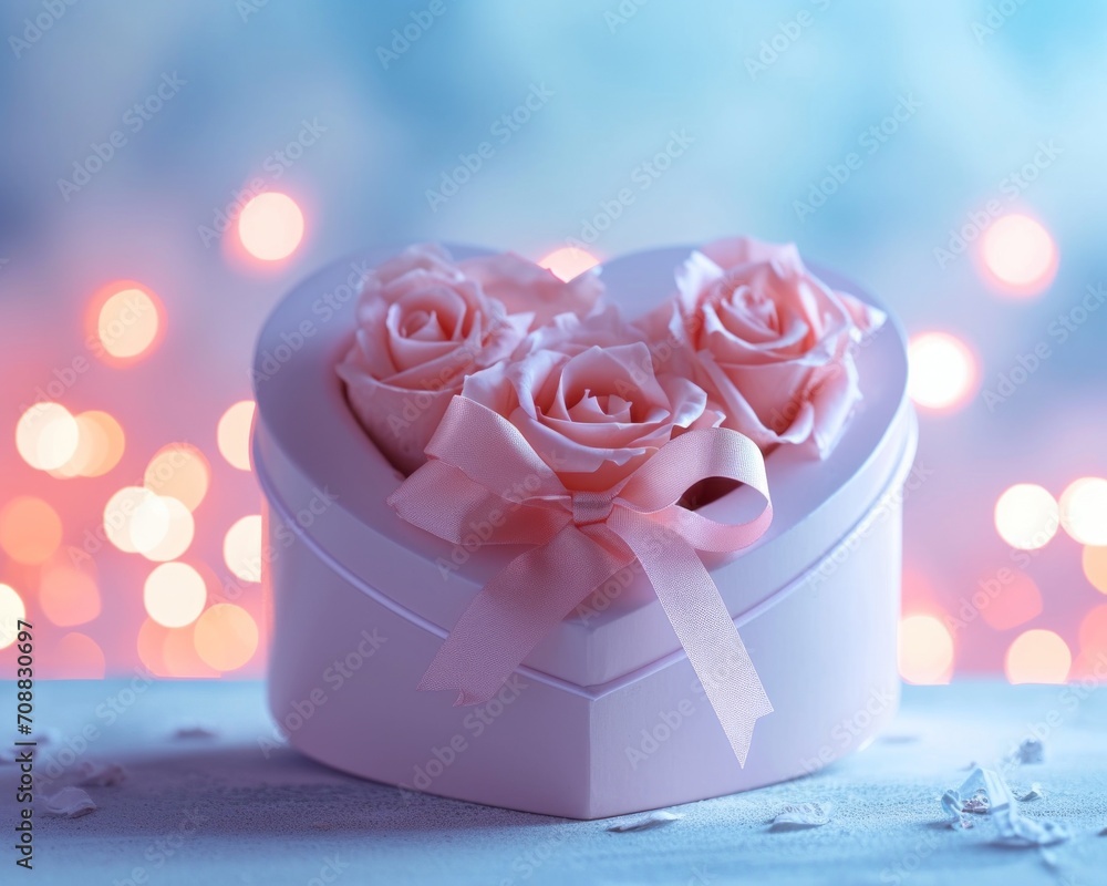 cute box gift in the shape of a heart for Valentine's Day cute box gift in the shape of a heart for Valentine's Day