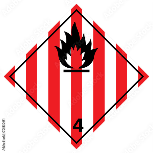ghs hazardous, transport icon, warning symbol ghs - sga safety sign, pictogram. flammable solids