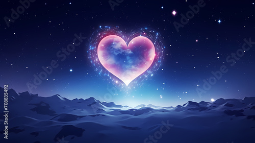 Valentine's Day, love and romance background, background with heart shapes