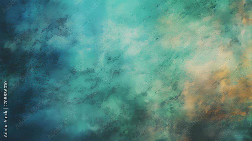 Abstract grunge background with blue and green colors, wallpaper or background copy space for text 