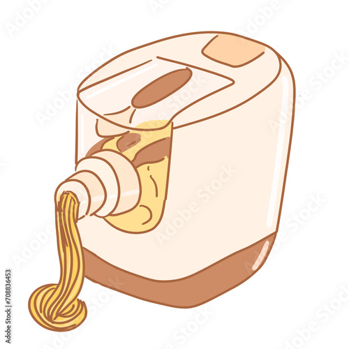 cookware_electric kitchen_color_front spaghetti maker_illustration