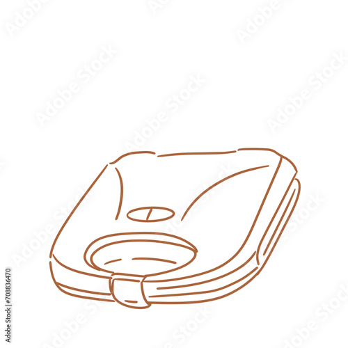 cookware_electric kitchen_closed sandwich maker_illustration