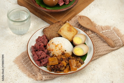Nasi Gudeg. A signature rice dish from Jogjakarta.