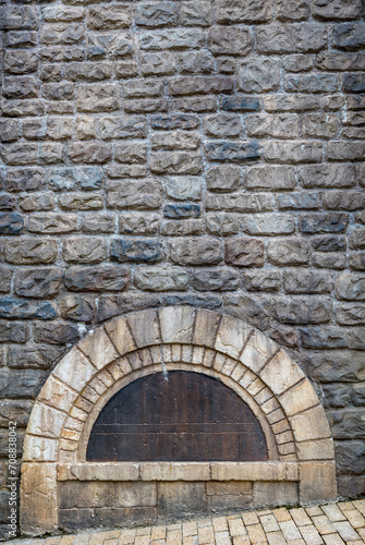 vintage dramatic brick wall with sewage background wallpaper texture