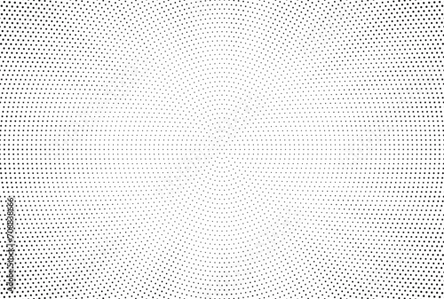 Halftone gradient sun rays pattern. Abstract halftone vector dots background. monochrome dots pattern. Vector background in comic book style with sunburst rays and halftone. Retro pop art design.	
