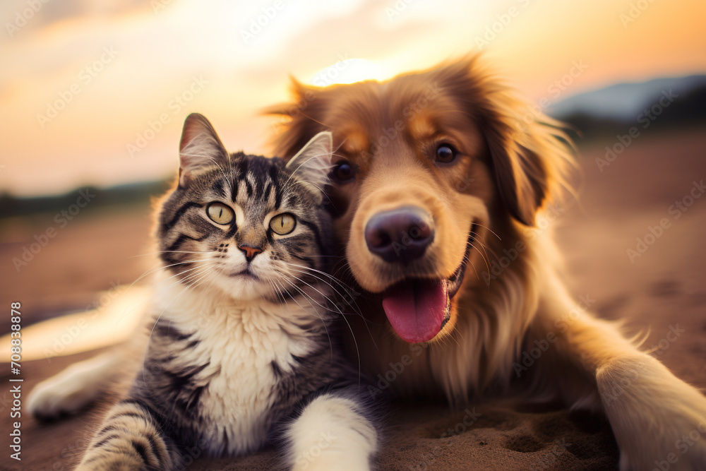 cat and dog taking selfie cat and dog taking selfie