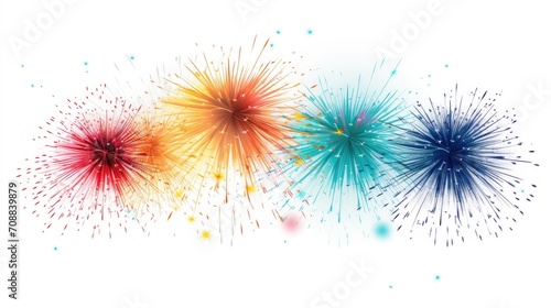 fireworks with white background 