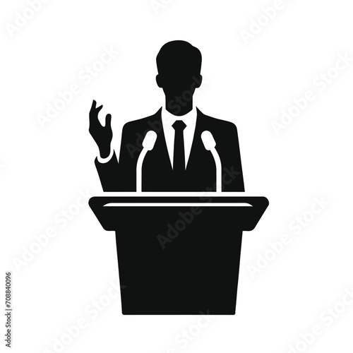Professional Orator at Podium