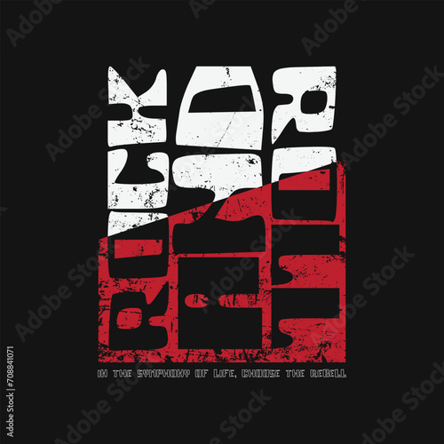 Rock and roll stylish t-shirt and apparel abstract design. Vector print, typography, poster
