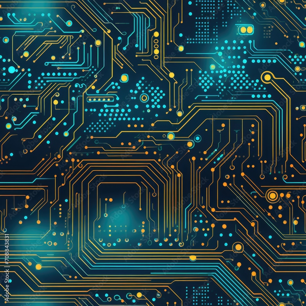 Technology devices circuitry seamless pattern Technology devices circuitry seamless pattern