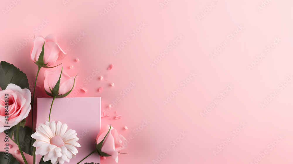 Empty floral frame with copy space for greeting card or invitation design Empty floral frame with copy space for greeting card or invitation design