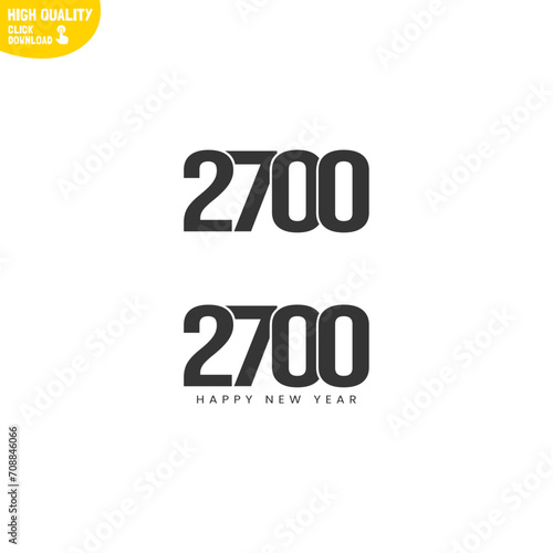 Creative Happy New Year 2700 Logo Design