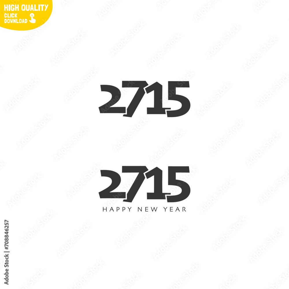 Creative Happy New Year 2715 Logo Design Creative Happy New Year 2715 Logo Design