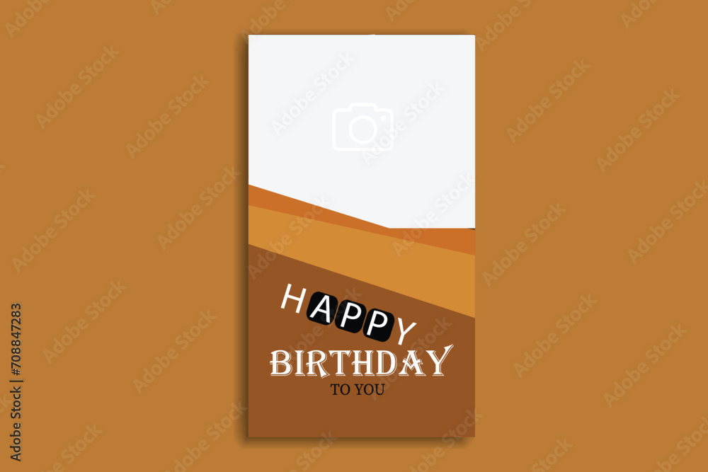 Fototapeta premium birthday story social media post template modern story 
