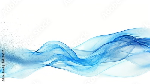 Blue abstract wave with white background