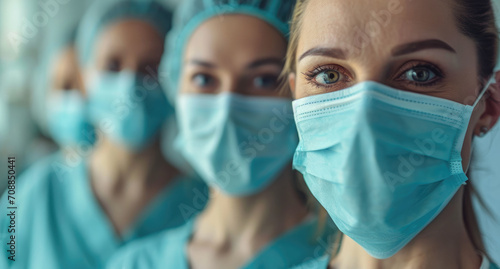 several medical professionals wearing masks
