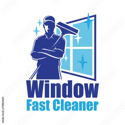 Window Cleaning Logo Design. Window Ready Guy