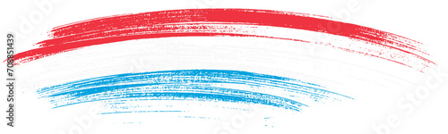 Luxembourg flag with brush paint textured isolated on png or transparent background vector illustration