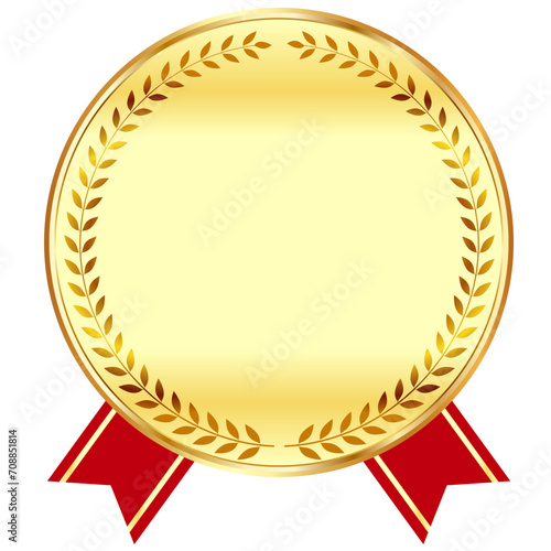 メダル　リボン　円　リボン　アイコン