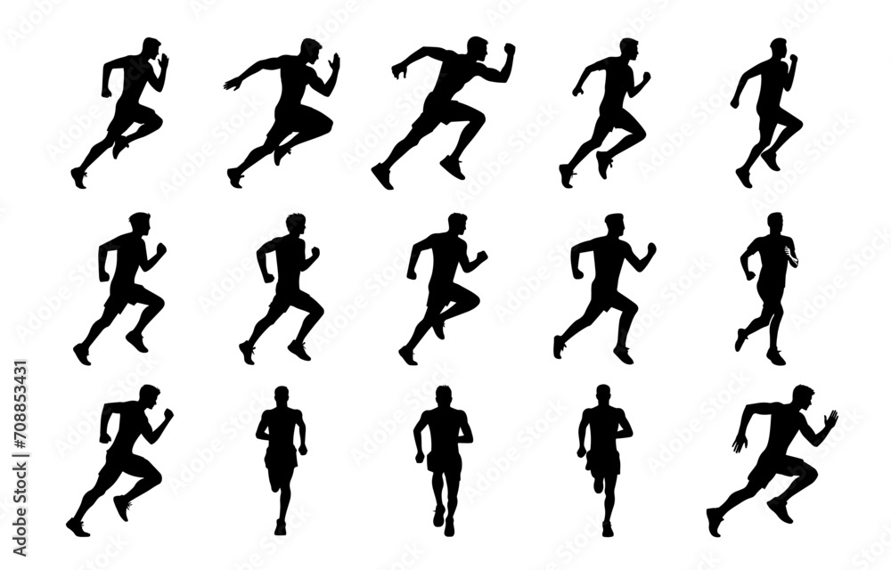 RUNNING MEN SILHOUETTE RUNNING MEN SILHOUETTE