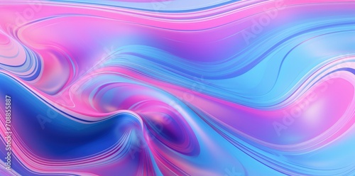 Seamless 80s holographic pink and blue frosted molten plastic jelly waves background texture.