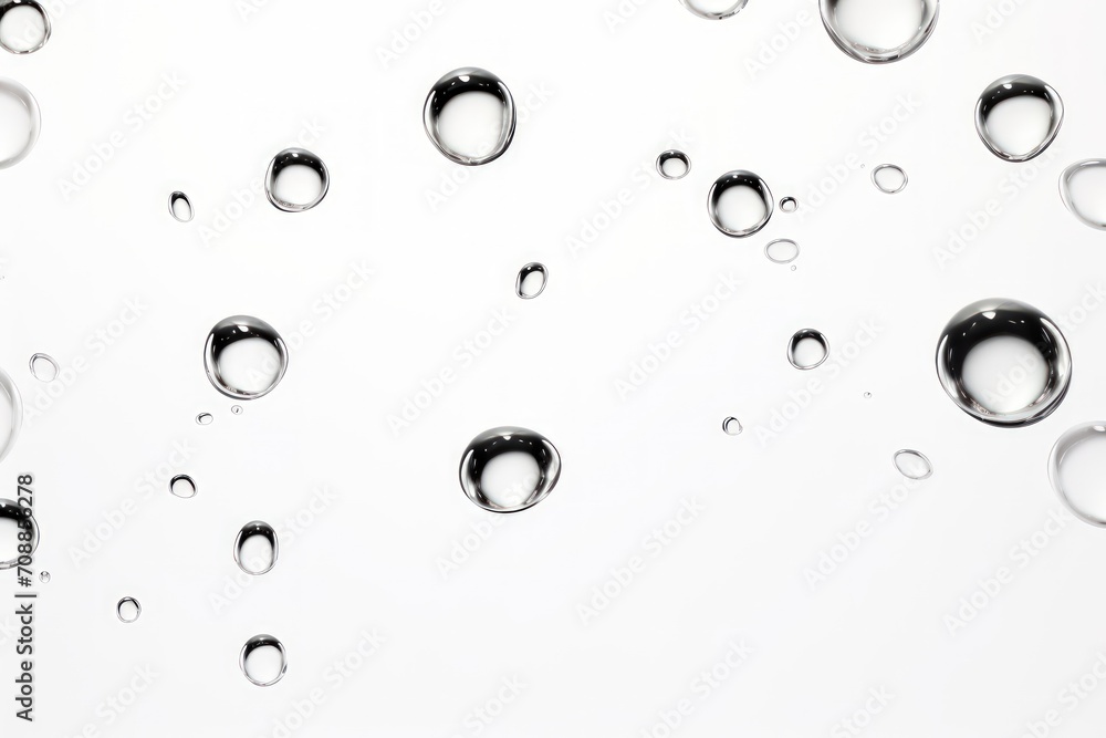 A close up of a wave of water with bubbles on a white background.