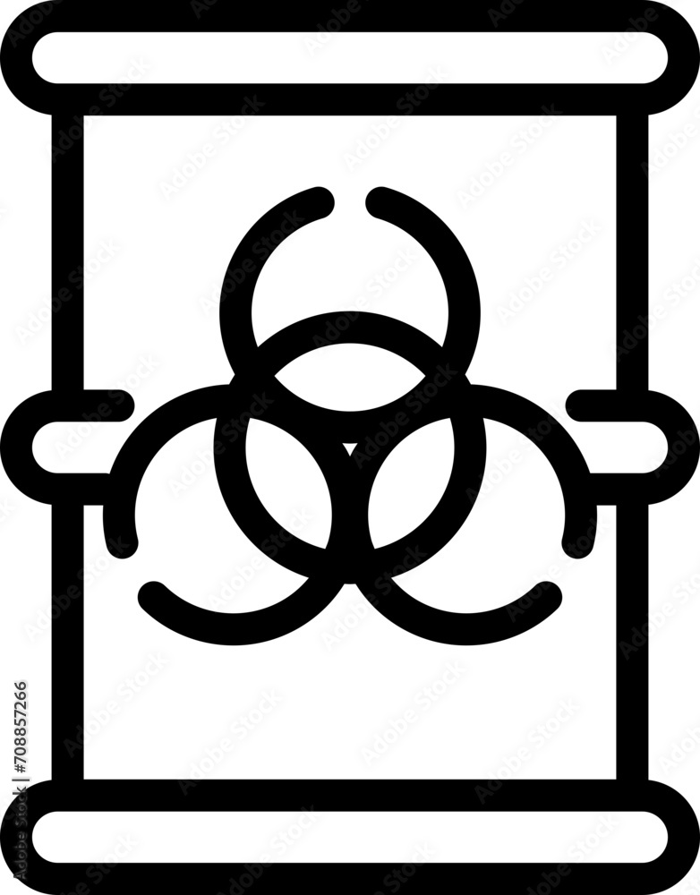 Hazardous Waste Line Icon Hazardous Waste Line Icon