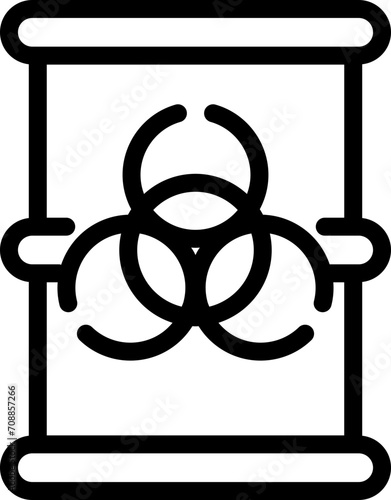 Hazardous Waste Line Icon
