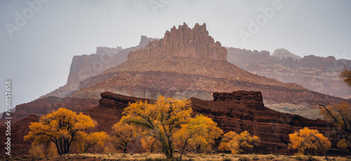 Stormy Autumn Colors in Capitol Reef, Capitol Reef National Park, Utah photo