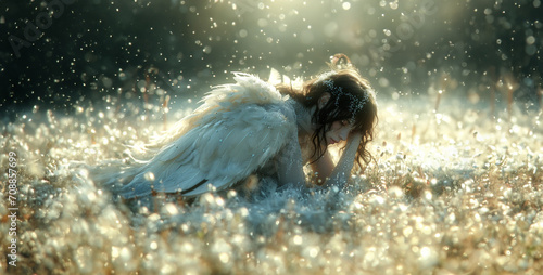 Beautiful angel in heaven, angel in heaven, Magical angel in heaven © Yasir