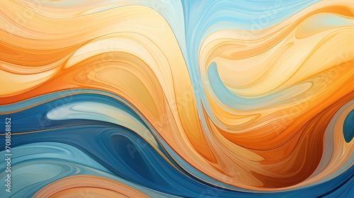 modern artistic expression with blue and orange curves. dynamic abstract art perfect for home decor, office artwork, and inspirational pieces