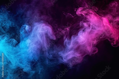 Abstract Colorful Smoke: Dynamic Artistic Background in Blue, Pink, and Red Tones, Featuring a Mystical Burst of Smoky Texture with a Soft and Vibrant Feel