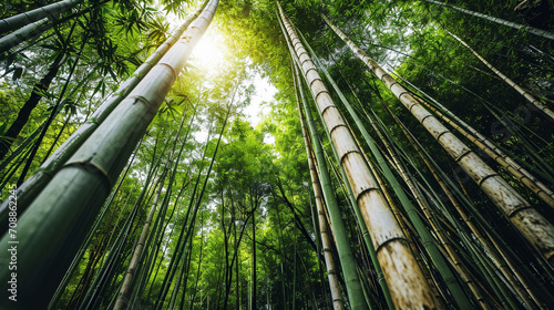 Bamboo forest representing sustainable use of resources, AI Generated