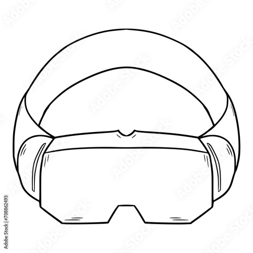 VR Gear illustration hand drawn outline sketch vector