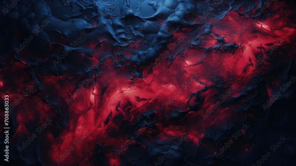 molten lava flow colliding with deep sea currents. dynamic red and blue abstract. ideal for bold advertising, artistic prints, and digital media - obrazy, fototapety, plakaty 